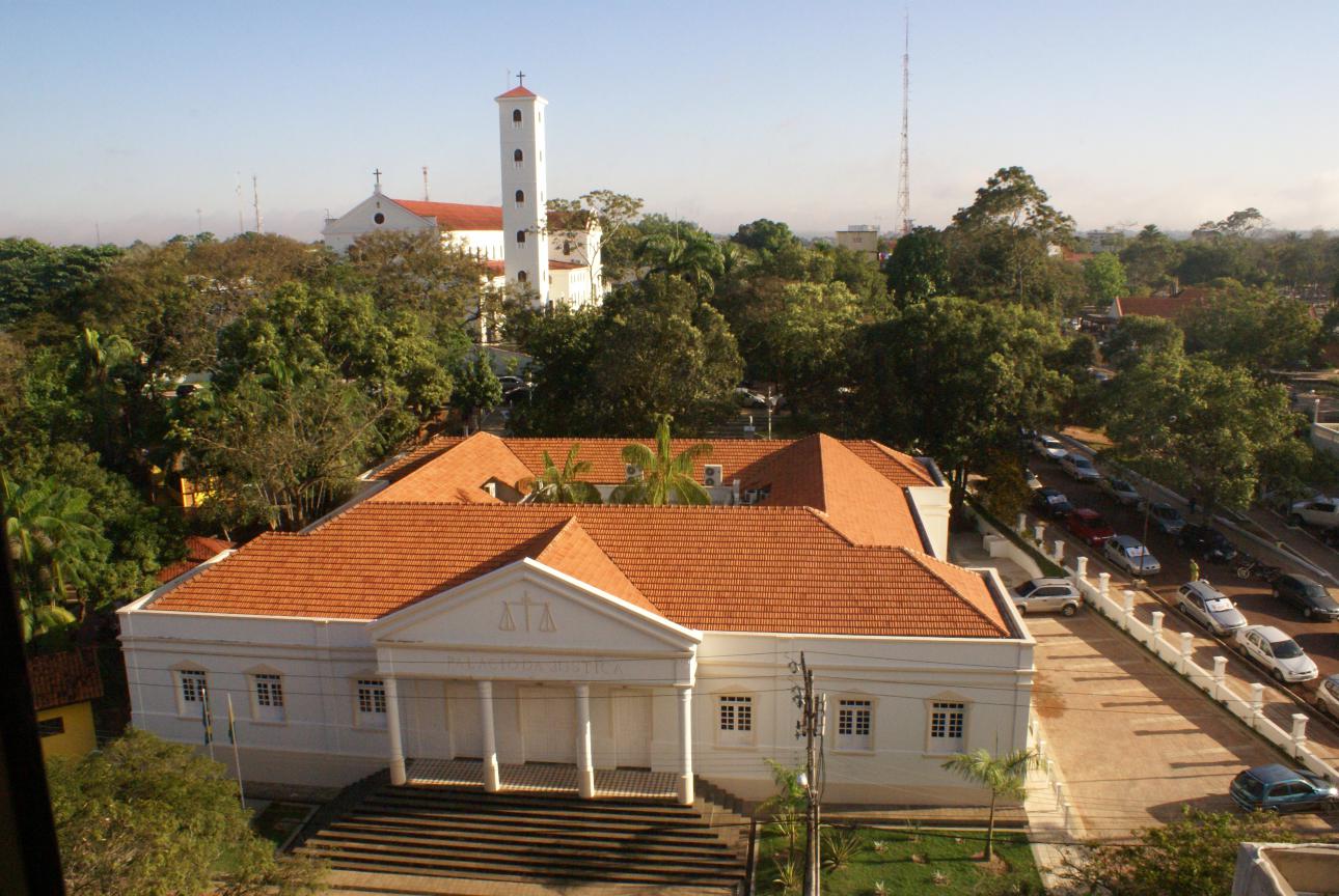 visão aérea do Palácio da Justiça