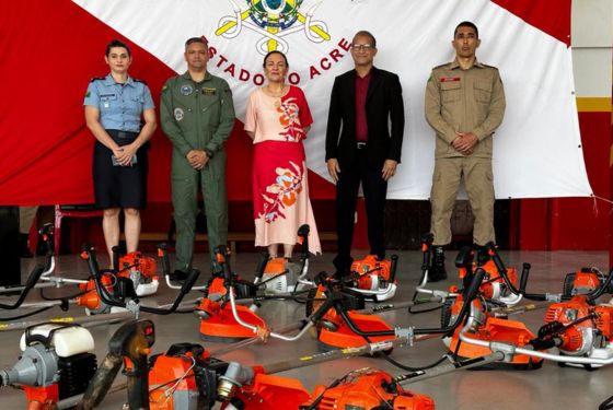 TJAC doa roçadeiras para o Corpo de Bombeiros